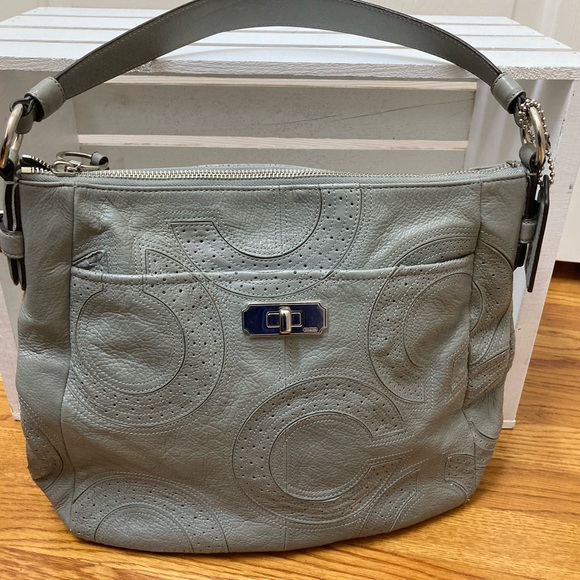 Coach Grey Leather Hobo Bag - Picture 3 of 16